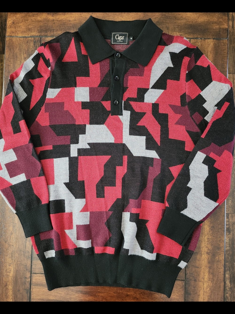Cigar Couture Long-sleeve Knit "Grandpa Sweater" Medium